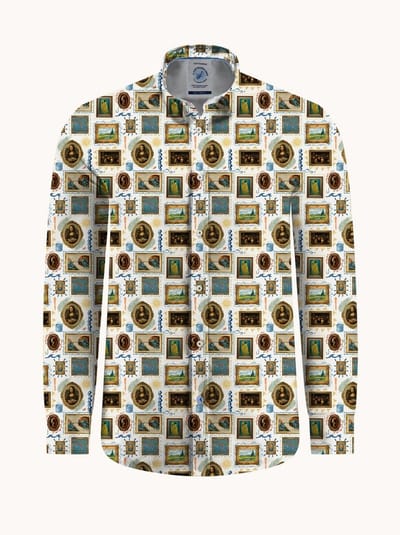 A Fish Named Fred Overhemd Shirt Portret Multicolor All Color (33.036 - 073)