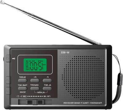 Draagbare Pocket Radio - AM FM Radio - Buiten Activiteiten - Sterke Ontvangst - 12.5x7.5x2.7cm - Zwart