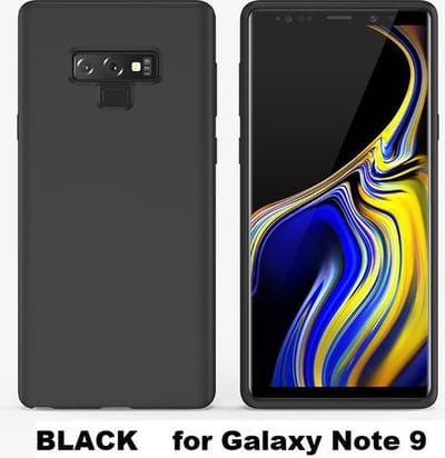 Luxe Liquid Silicone Back Cover Set voor Galaxy Note 9 _ Zwart
