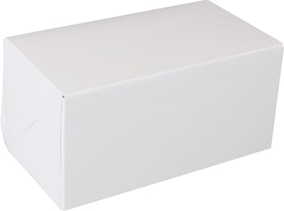 Gebaksdoos | karton | 18x10x9cm | wit | 100 stuks