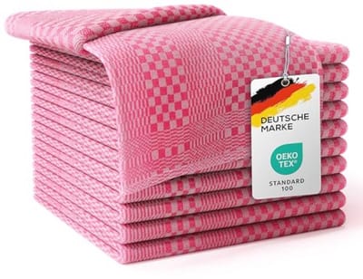 Set van 10 Theedoeken - 100% Katoenen Keukenhanddoeken, Super Absorberend, Zacht en Duurzaam 50x70 cm