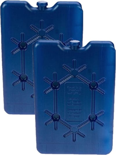 Plat koelelement 200 gram - 2x - 11 x 16 cm - Koelelementen voor koelboxen/koeltassen - Outdoor en kamperen