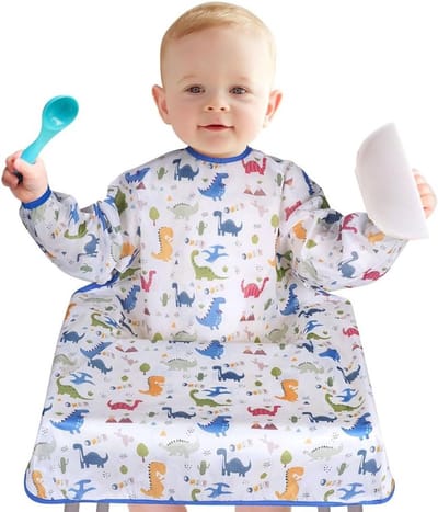Waterdichte Slabbetjes met Mouwen voor Baby en Peuter - Eet- en Kliederschort