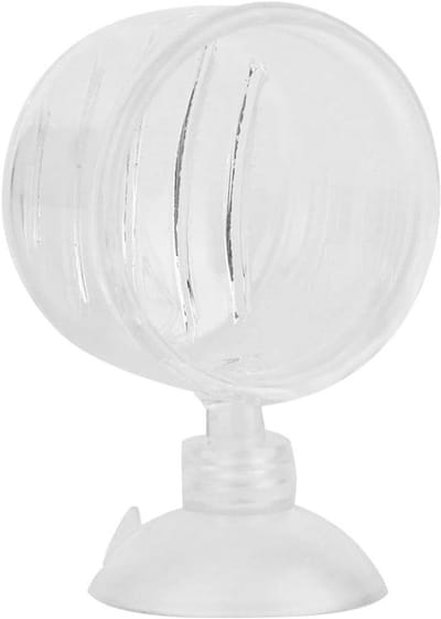 Transparante Voederbak voor Vissen met Suction Cup - Ideaal voor Roodwormen en Aquariumaccessoires
