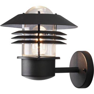 Konstsmide Buitenwandlamp New Modena, lantaarn, E27, zwart