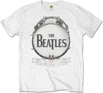 The Beatles - World Tour 1966 Heren T-shirt - XL - Wit