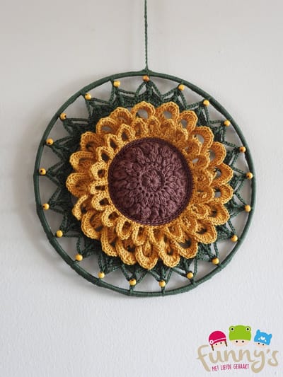 Haakpakket Funny Mandala Sunflower 25 cm
