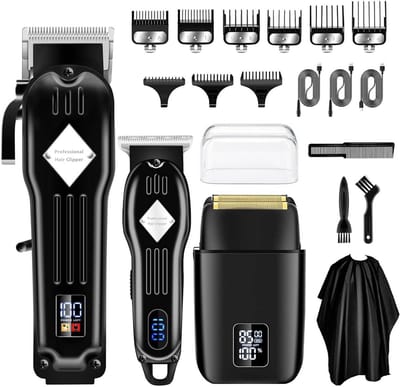 Elektrische baardtrimmer en scheerapparaat voor thuis en salon, professionele trimmer met foilshaver functie