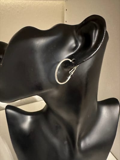 Oorringen zilverkleurig 3 cm | | Make up | Parfum | Moederdag | Verjaardagscadeau| Cadeautje| Valentijnsdag| Kado | sieraden | vaderdag | oorbellen | oorsieraden