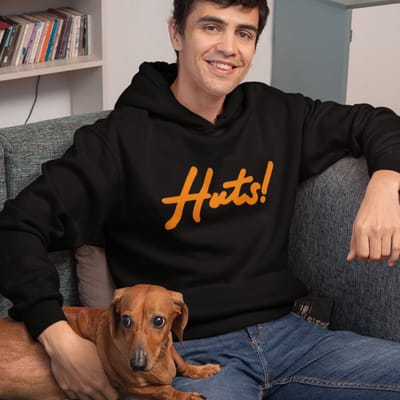 Zwarte EK WK Koningsdag Hoodie Huts Oranje - Maat XL - Uniseks Pasvorm - Oranje Feestkleding