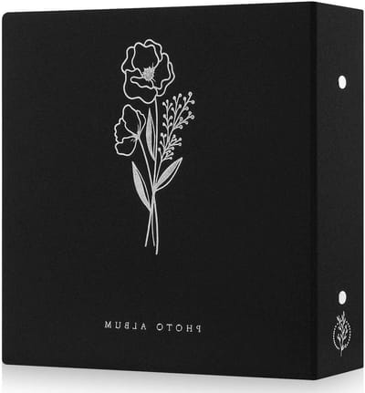 Extra groot fotoalbum voor 1000 foto's, met insteekhoezen en linnen omslag, geschikt voor landschap en portret, 10 x 15 cm, zwart
