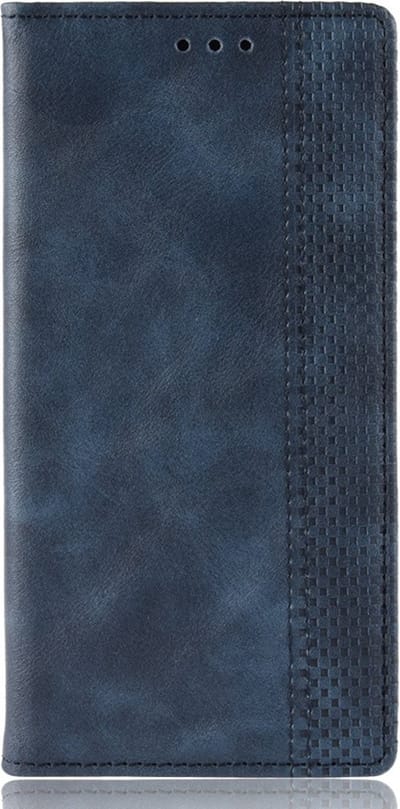 Peachy Vintage Wallet Stijl Kunstleer leder Cover Case geschikt voor iPhone XS Max hoesje - Blauw