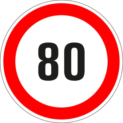 80 sticker - zelfklevende folie 50 mm - 10 stuks per kaart