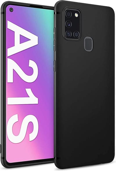 Soft Backcover Hoesje Geschikt voor: Samsung Galaxy A21S - Soft Silicone - zwart