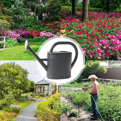 Gieter 3 Liter - Waterkan Planten - Planten Verzorgen - Lange Tuit - 15x29x15 cm - Grijs