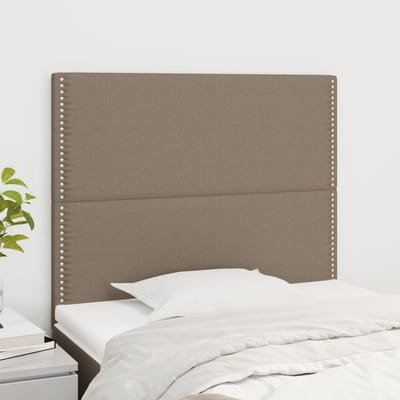 vidaXL - Hoofdbord - taupe - 90x5x118/128 - cm - Stof