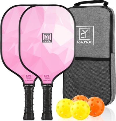Pickleball Paddles Set - Pickleball Rackets - Sport Spelen - USAPA Goedgekeurd - 2 Pack - Roze