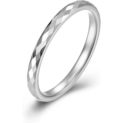 Modieuze 2 mm Dunne Roestvrijstalen Ring voor Dames Heren Hoogglans Gepolijst Trouw Verloving Belofte Ringen Trendy Dames Stapelring 10