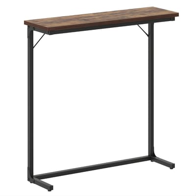 Consoletafel – Voor Hal & Woonkamer – Smalle Sidetable in Industriële Stijl – Rustiek Bruin