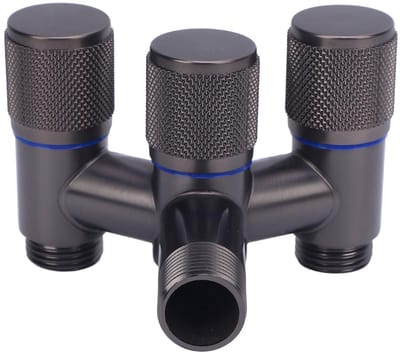 JHUBERS- Tuinslang Splitter - Volledig Koper - 1 Ingang/3 Uitgangen - Waterverdeler - Robuuste Constructie - Geschikt voor Tuin en Huishouden - Waterkraan Splitter
