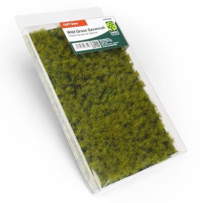 AMMO by Mig Jimenez Modelbouwdecoratie - MIG 8849 Garden Center - Graspol 6mm - Wilde Gras Savanne - Groen met Oker-tinten - 17x11cm – Diorama Mat Kunstgroen