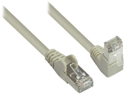 S/FTP CAT6 Gigabit netwerkkabel haaks/recht / grijs - 0,25 meter