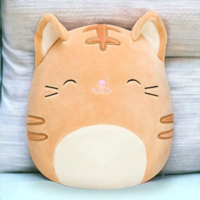 Klikkopers® - Kawaii knuffel - Squish Knuffel - 30CM - Kat Bruin - Kawaii Kussen - Knuffel Kat