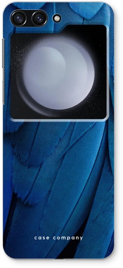 Case Company® - Hoesje geschikt voor Samsung Galaxy Z Flip5 hoesje - Pauw - Soft Cover Telefoonhoesje - Bescherming aan alle Kanten en Schermrand