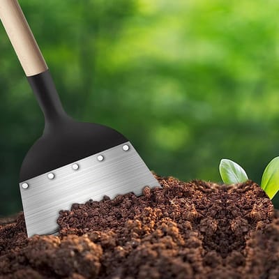 Multifunctionele Tuinschop – Slijtvast Mangaanstaal Onkruid- & Mosverwijderaar – Stevig Schepblad 21 x 25,5 cm zonder Steel