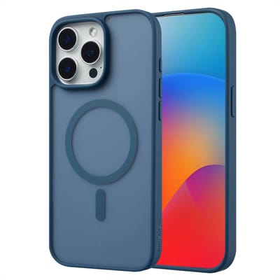 imoshion Hoesje - Geschikt voor iPhone 15 Pro Max - Color Guard Backcover geschikt voor MagSafe - Donkerblauw