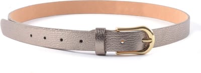 Giuliano dunne lederen riem - Brons - Metallic - Dames - Made in Italy