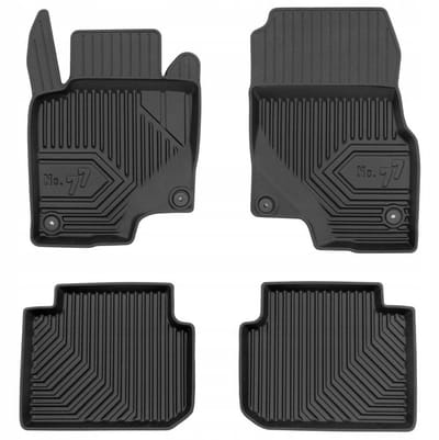 Frogum No.77 - Automatten set - Geschikt voor Smart Forfour I 2004-2007 - 3D TPE Rubber - 4-delig - Hoogte 4cm - Zwart