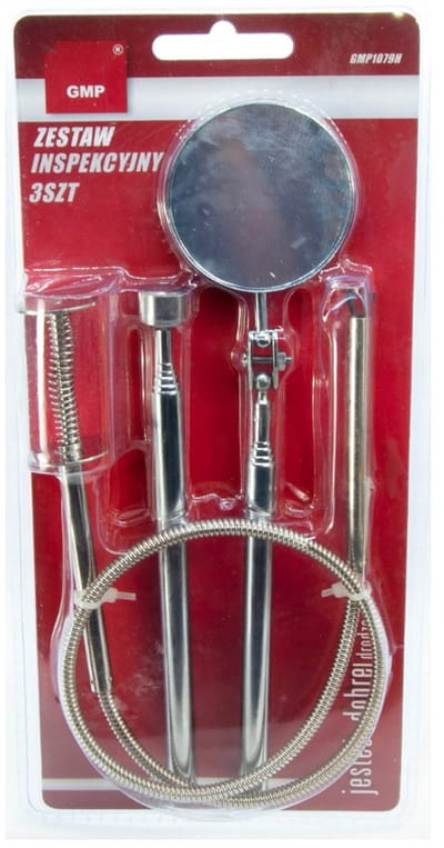 pick-up tool set - 3 in 1 inspectie set - inspectiespiegel - grijper - gmp