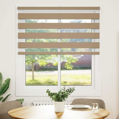 vidaXL - Zebra - Blind - 120x150 - cm - stofbreedte - 115,9 - cm - polyester - zandbruin