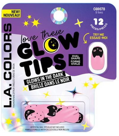 LA Colors - Glow Tips - 078 - 9 Lives - Fashion Nails - Kunstnagels - Nageltips - Set