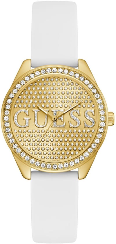 Guess Sloane Quartz Analoog Horloge Wit Behuizing: 100% Roestvrij Staal| Armband: Roestvrij Staal 36.5 mm U1462L2M, U1480L1M, U1480L2M