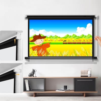 Draagbaar Projectiescherm - Filmscherm HD - Thuisbioscoop Buiten - Handmatig Intrekbaar - 40 Inch 16:9
