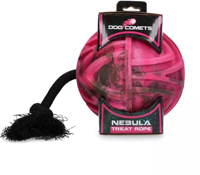 Dog Comets Nebula Treat Rope - Hondenspeelgoed met Touw - hondenspeelgoed touw - hondenbal met touw - Roze