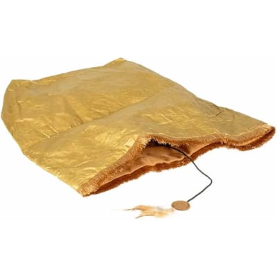 Papieren zak speelgoed voor katten met een veer Duvoplus Crackle