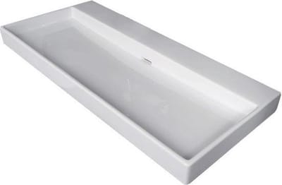 INK Urban Wastafel 100x45x8cm 1 wasbak 1 kraangat met sifon Porselein Wit