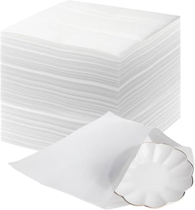 100x Luchtkussenfolie 30x30 cm Bubbeltjesplastic Schokdempend Verpakkingsmateriaal