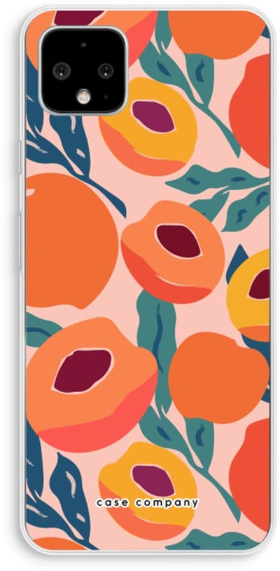 Case Company® - Hoesje geschikt voor Google Pixel 4 XL hoesje - Perzik - Soft Cover Telefoonhoesje - Bescherming aan alle Kanten en Schermrand