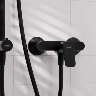 Hansgrohe Logis Eengreeps douchemengkraan - opbouw - mat zwart