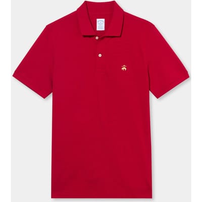 Brooks Brothers Golden Fleece Supima Cotton Polo Red Maat: L | Poloshirts Outlet | Heren | Goud