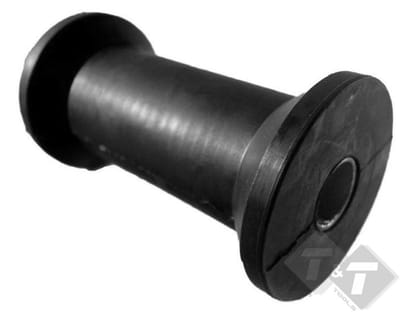 Bootrol voor kiel met bus, 135mm breed x 51mm diameter. Kielrol Zwart, Kimrol, Vangmuil, steunrol. Kielrol Zwart