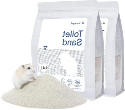Litter Potty Sand voor Syrische dwerghamsters - Hamster Zandbad voor Gerbils Muizen Lemming Degus - 14 L X 2 - Blauw label