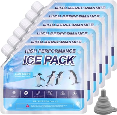 Herbruikbare Ijspakketten (4/6 Stuks) - Lange Koude Opslag voor Koelboxen
