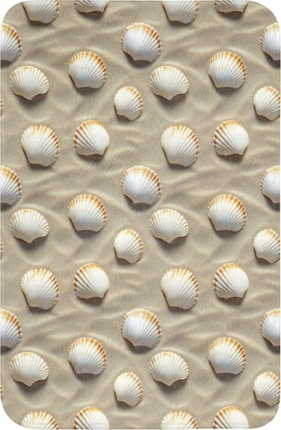 WC mat 40x60 cm - Antislip - Schelpen - Zand - Maritiem - Toiletmat - Vloermat - Douchemat - Toilet tapijt - Toiletmatten