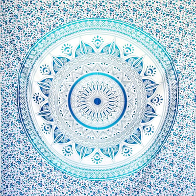 Omgoods - Grote Strandhanddoek met Mandala Design - XXL Sand Proof Towel 210 x 230 cm