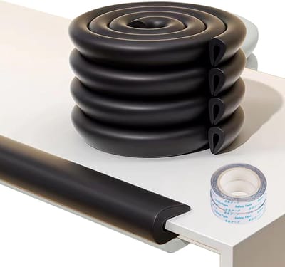 U-vormige randbescherming 4 meter voor glazen tafels en meubels - Babyveilige schuimstrips